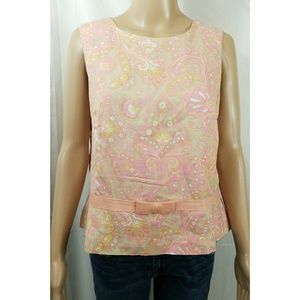 Villager pink floral carrer tank top size 14